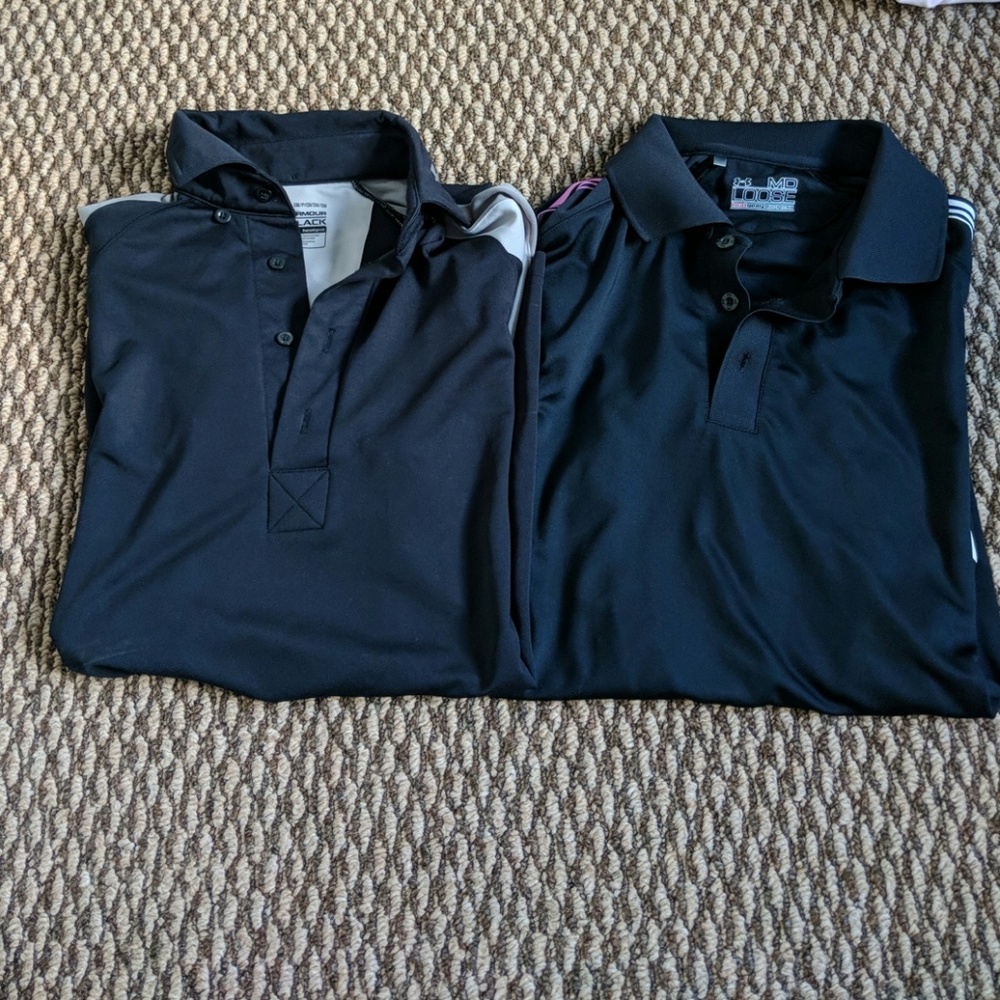 Medium Under Armour golf shirts